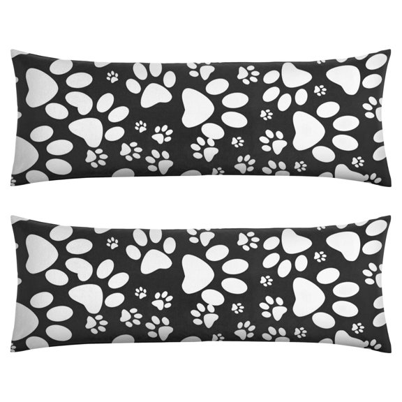 Cute Pet Body Pillow Cover 20x54 - Stretchy Dog Print Pillowcase - Canine Themed Sleep Accessory