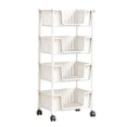 thumbnail image 2 of EGNMCR Multi Layer Movable Plastic Storage Rack Large Capacity Layered Storage Rack With Wheels Living Room/bedroom/bathroom/kitchen Item Storage Rack Plasti c trolley, 2 of 6