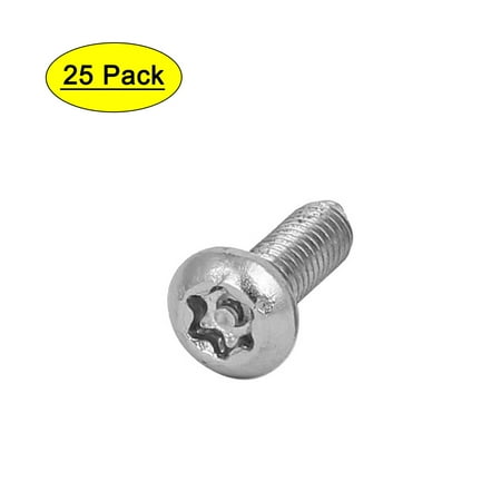 

Uxcell M4 x 12mm 304 Stainless Steel Torx Security Pan Head Machine Screws (25-pack)