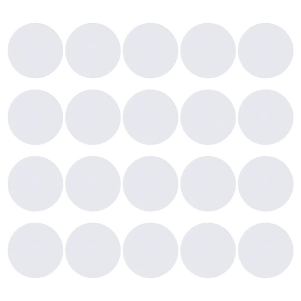 Uxcell 3.5" Round Floor Sticker Classroom Spot Marker Adhesive Waterproof Vinyl Line Up Sign White 20 Pack