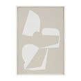 thumbnail image 3 of Kate and Laurel Sylvie Eye Catching Sleek Abstract 3 White and Beige Framed Canvas Wall Art by The Creative Bunch Studio, 23x33 White, Modern Contemporary Art for Wall, 3 of 7