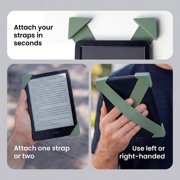 Strapsicle Ergonomic Hand Straps- Premium Silicone Straps for Paperwhite / Colorsoft / Signature Edition 6.8 - 7 (2021 - 2024) Black, Large