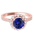 thumbnail image 2 of Aonejewelry 1.05 Ct. Ttw Diamond Tanzanite Ring In 10k Rose Gold, 2 of 4