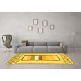 thumbnail image 3 of Ahgly Company Machine Washable Indoor Rectangle Abstract Yellow Contemporary Area Rugs, 6' x 9', 3 of 4