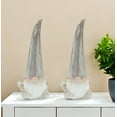 thumbnail image 2 of Set of Two Gray and Beige Terracotta Fairy Standing Gnome Tabletop Sculpture, 2 of 4