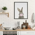 thumbnail image 4 of WFSposter Bubblegum Bunny Framed Canvas Wall Art by Outstanding Painter, Whimsical Baby Animal Art for Home Decoration, 4 of 7