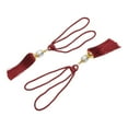 thumbnail image 2 of 2Pcs Curtain Tieback Beaded Tassels Curtain Tieback Rope Window Drapes Decoration Tassel Tiebacks Curtain Tie Rope Accessory Burgundy Smile Home, 2 of 9