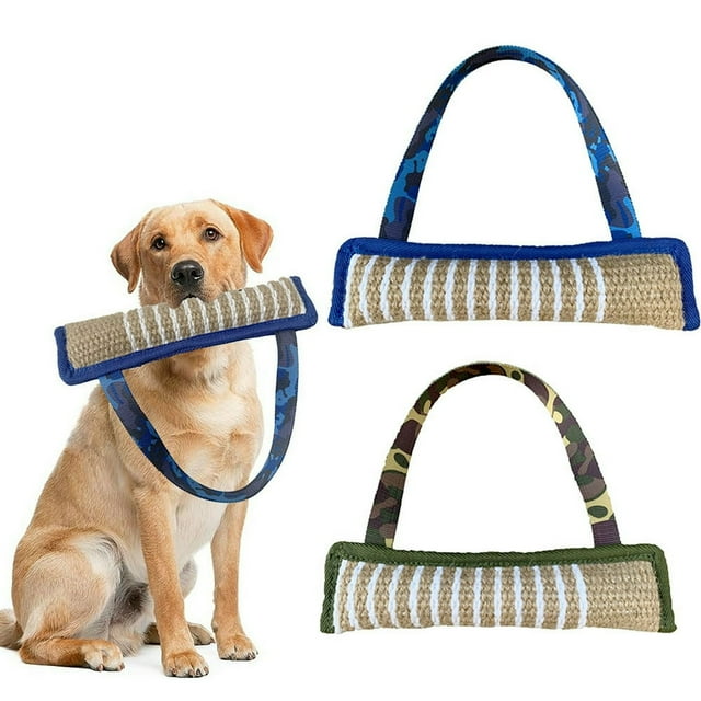 Jouet à Mordre pour Chien Résistant aux Déchirures Bâton d'Entraînement Interactif Durable Fournitures pour Animaux Vert Armée Taille Unique