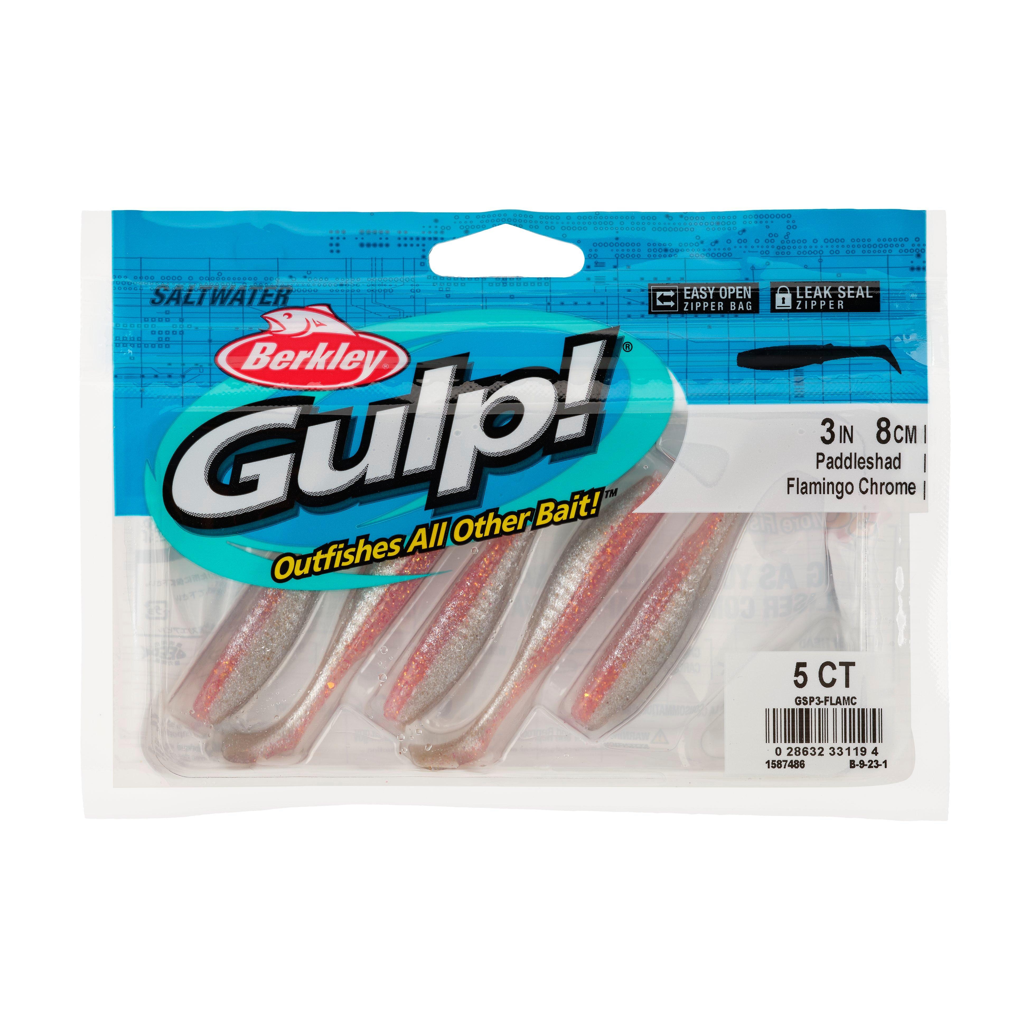 Berkley Gulp!® Saltwater Paddleshad, 3 in, Flamingo Chrome