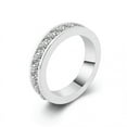 thumbnail image 4 of Eclet Jewels 2.4 Ct Round Brilliant Cut Lab Created Diamond Band - Wedding Silver Band - Engagement Anniversary Channel Set Eternity Ring Band for Women's - Handmade Jewelry for Mom/Sister/Girlfriend, 4 of 9