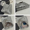 thumbnail image 7 of JUYGO Womens Fashion Shoulder Bag Y2k Sparkly Glitter Sequin Purse Large Totes Top Handle Satchel with Chain Party, 7 of 7