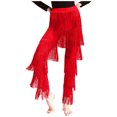 thumbnail image 3 of TiaoBug Womens Tassels Latin Dance Pants Ballroom Rumba Tango Salsa Practice Performance Pants Red M, 3 of 7