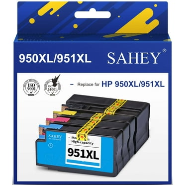 950XL 951XL Ink Cartridge for HP 950 XL and 951 for HP Officejet Pro 8610 8600 8615 8620 8625 8100 276dw 251dw Printer (1 Black, 1 Cyan, 1 Magenta, 1 Yellow, 4 Pack)