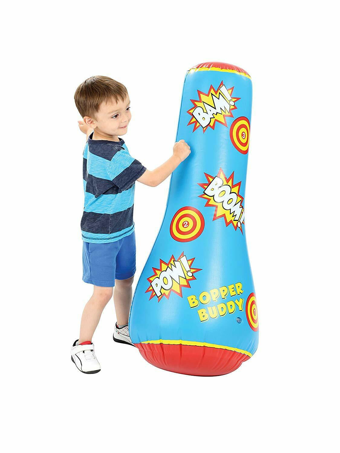 Football Gift for Kids ZaxiDeel Inflatable Punching Bag 140cm Double-Sided Premium Bop Bag Inflatable Toys Premium Bop Bag/Toss Target Game 