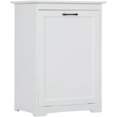 thumbnail image 1 of Armoire à Déchets Inclinable en Bois, Support de Poubelle de Cuisine, Seau de Recyclage, Armoire de Cuisine, Armoire à Déchets Cachée avec Porte Réglable en Angle, Tient dans 13 Gallons (Non Inclus), Blanc, 1 of 7