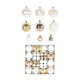 thumbnail image 5 of 44 bolas navideñas para colgar en el árbol de Navidad, con forma de estrella. Oro blanco, 5 of 9