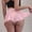 Pink, variant on Women's High Waist Workout Gym Shorts Sexy Club Hot Pants Yoga Booty Shorts Dance Skirts Pleated Skirt Shorts Blue S