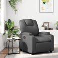 thumbnail image 1 of vidaXL Recliner Chair Grey Faux Leather, 1 of 5