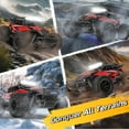 thumbnail image 4 of JoyStone RC Cars 1:14 Scale Remote Control Truck, 15+ mph High Speed Monster Truck with LED Headlights, Chassis Lights and 2 Batteries for Boys Kids, Red, 4 of 8