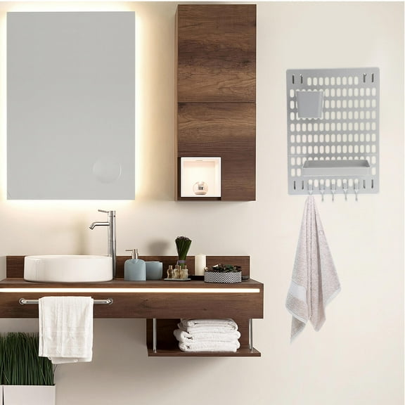 Masteelf  Pegboards Bathroom 洞洞板挂钩架 Multi-functional Shelf Wall Mount Office
