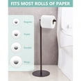 thumbnail image 4 of Toilet Paper Holder Stand Free Standing Toilet Paper Roll Holder for 4 Spare Rolls Modern Bathroom Toilet Paper Stand with Reserve Oil Rubbed Bronze, 4 of 8