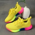 thumbnail image 4 of Lace-up Mesh Shoes With Rainbow Sole Design Fashion Walking Running Sports Shoes Sneakers For Women, 4 of 6