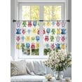 thumbnail image 4 of Colorful Monsters Sheer Curtains 45 Inch Length 2 Panels Set Window Treatments, Abstract Cartoon Cute Artistic Funny Rod Pocket Semi Curtains for Living Room/Bedroom/Kitchen Décor, 104"W x 45"L, 4 of 7
