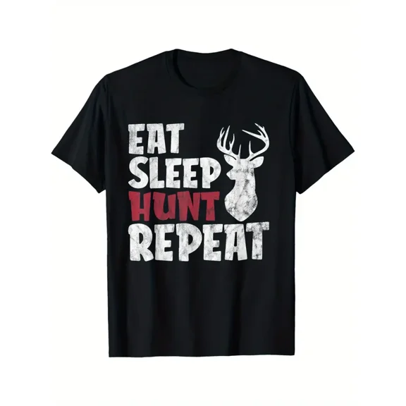 Eat Sleep Hunt Repeat Funny Hunting Deer For Men T-Shirt