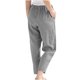 thumbnail image 4 of WILLBEST Pantalones Casuales elegantes para Mujer, Cintura Elástica, Pantalones Tobilleros de Lino Liso con Bolsillos para Uso Diario Chica, 4 of 6
