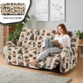 thumbnail image 3 of COEQINE Stretch Recliner Cover Universal 8 Pieces Recliner Sofa Cover Stay in Place 3 Seater Furniture Protector Home Decor for Pets, Dogs, Cats, Kids, Vintage Christmas Snowman, 3 of 8