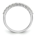 thumbnail image 2 of Solid 14K White Gold Eleven Stone Diamond Wedding Band Ring Size 5.5 (.495 cttw.), 2 of 8