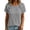 Gray-01, variant on Perfectbot Women's Crew Neck Linen Blend Top with Decorative Side Buttons, Casual Short Sleeve Summer Blouse