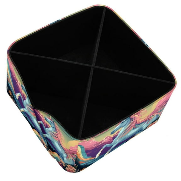 UniSquare Pen Case with 4 Compartments, Removable Dividers, Pencil Organizer, Pencil Case, and Brush Holder