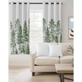 thumbnail image 2 of Green Pine Tree Blackout Curtains for Bedroom/Living Room, Thermal Insulated Kitchen Curtains, Vintage Watercolor Botanical Grommet Darkening Window Treatment Drapes 52"x84"x2, 2 of 8