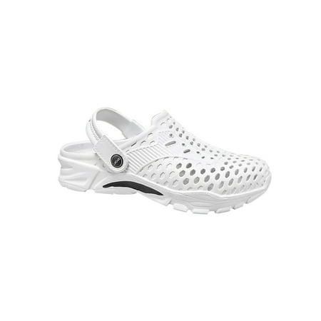 

Ymiytan Men s Sandals Closed Toe Flat Sandal Hollow Out Casual Shoes Gardens Breathable Comfortable Slip On Clogs White 9.5