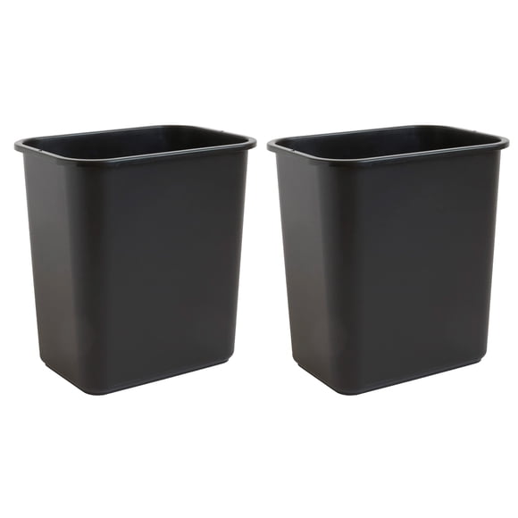 United Solutions 7 Gallon / 28 Quart Space Saving Trash Wastebasket, Fits Under Desk and Small, Narrow Spaces in Commercial, Kitchen, Home Office, an