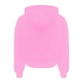 thumbnail image 5 of Cropped Cotton Hood Jackets with Thumb Holes Casual Sports Zip-up Hooded Sweatshirts for Womens Fall Fashion Outwear (Small, Pink), 5 of 6