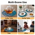 thumbnail image 2 of Spring Floral Round 13 Inch Placemats Set of 2, Watercolor Pink Cherry Blossom Branches Blue HeatResistant Non Slip Place Mats for Dining Table, Wipeable Braided Kitchen Table Mats for Housewarming, 2 of 9