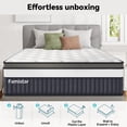 thumbnail image 5 of 14In Queen Mattress In a Box, Breathable Mattress w/ Gel Memory Foam & Pocket Spring for Motion Isolation, Anti-pilling & Flame Retardant, Medium Firm, Pressure Relief, CertiPUR-US, 5 of 9