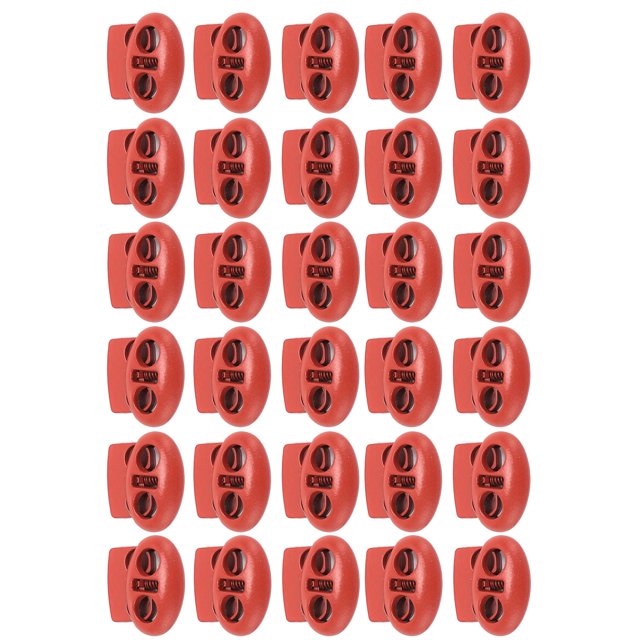 30 Pcs Ressort à Double Trou Verrouillage en Métal Matériau Solide Ressorts Faciles à Serrer pour Couvre-Visages Lacets Sacs à Dos
