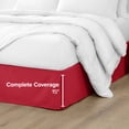thumbnail image 6 of Bare Home Double Brushed Bed Skirt - Premium 1800 Collection - 15-inch Drop - Full, Red, 6 of 9