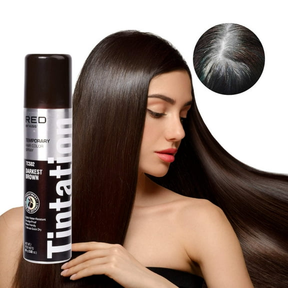 Red By Kiss Temporary Hair Color Dye Spray, Quick Dry & Smudge Proof, Styling Spray for Event, Fast Drying