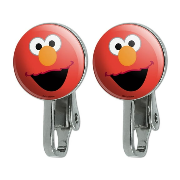 Sesame Street Elmo Face Novelty Clip-On Stud Earrings