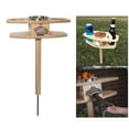 thumbnail image 5 of Fiocias Portable Outdoor Solid Wood Wine Table Lawn Picnic Party Trip Wine Glass Beer Cup Bottles Rack Stand Beer Opener for Sand and Grass, 5 of 9