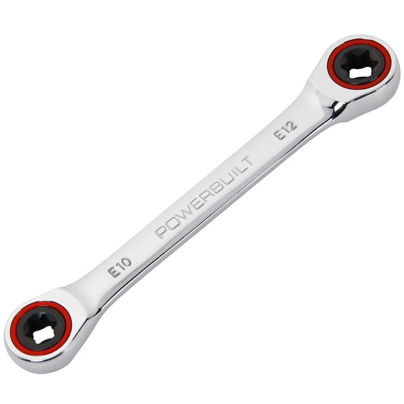 Powerbuilt 641760 Ratcheting Double Box-End E-Star Wrench - E10/E12