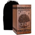 thumbnail image 1 of Urna funeraria ysnn hecha a mano en madera con forma de árbol de la vida, 270 ml, 1 of 7