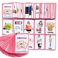 thumbnail image 2 of Richardy 46 unids/set adjetivos niños regalos inglés tarjetas flash tarjeta de bolsillo ap Richardy Richardy, 2 of 2