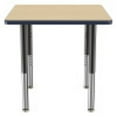 thumbnail image 3 of ECR4Kids 30in x 30in Square Premium Thermo-Fused Adjustable Activity Table Maple/Navy/Black - Super Leg, 3 of 8