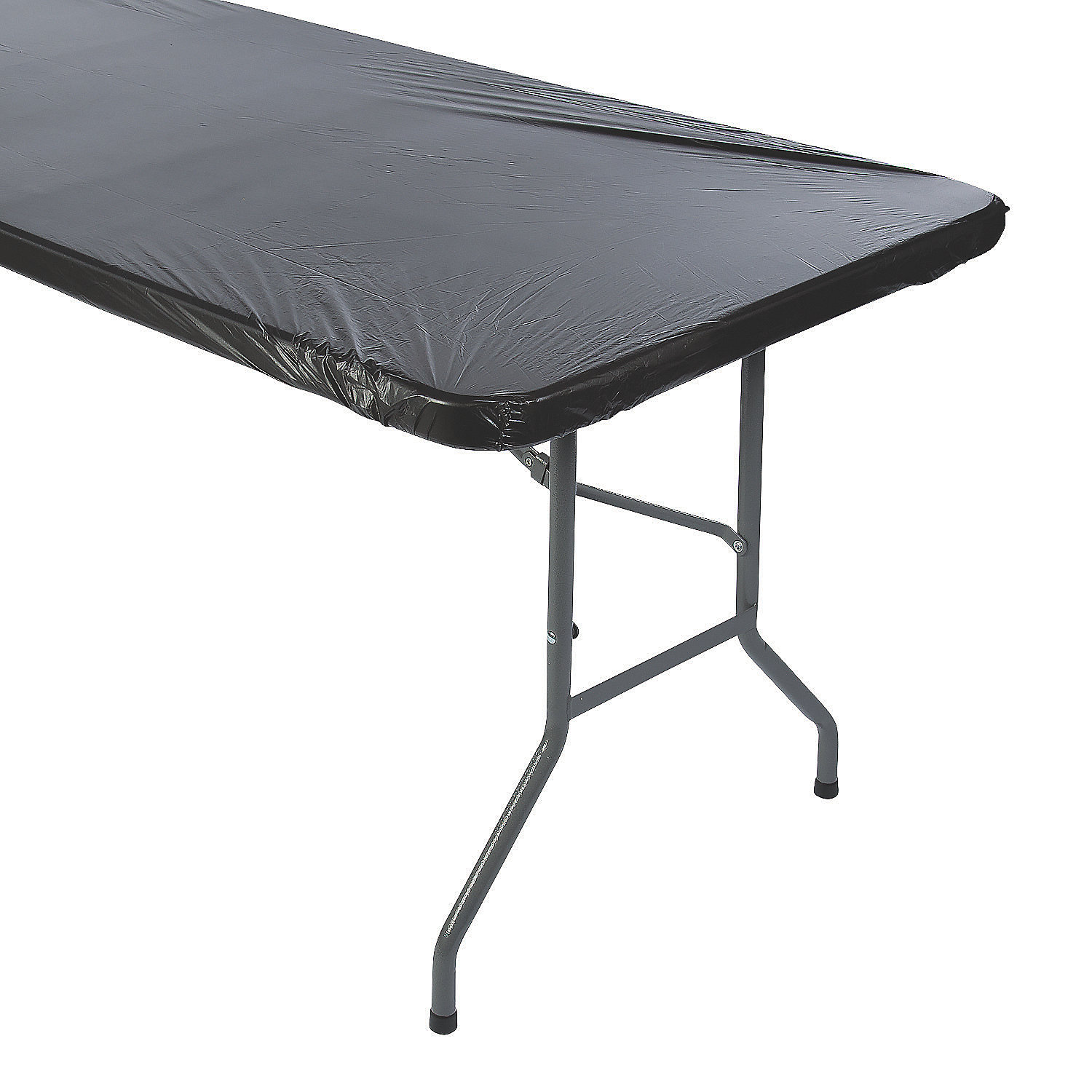 Black Fitted Rectangle Table Cover Party Supplies 1 Piece