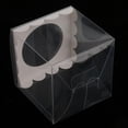 thumbnail image 3 of 12 cajas transparentes para cupcakes, mini pasteles, cajas de regalo, cajas de decoración para bodas blanco, 3 of 9
